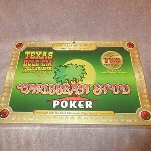 Caribbean Stud Poker Texas Hold 'Em Home Casino Game Vegas Party Night Sealed